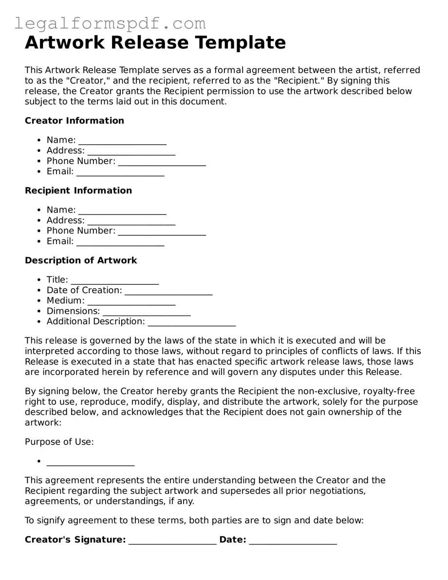 Official Artwork Release Document