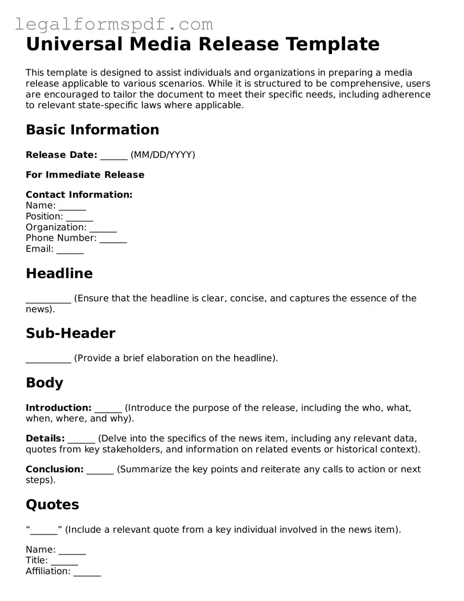 Official Media Release Document