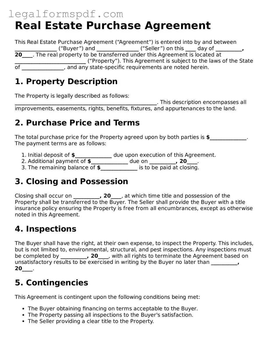 Official Real Estate Purchase Agreement Document