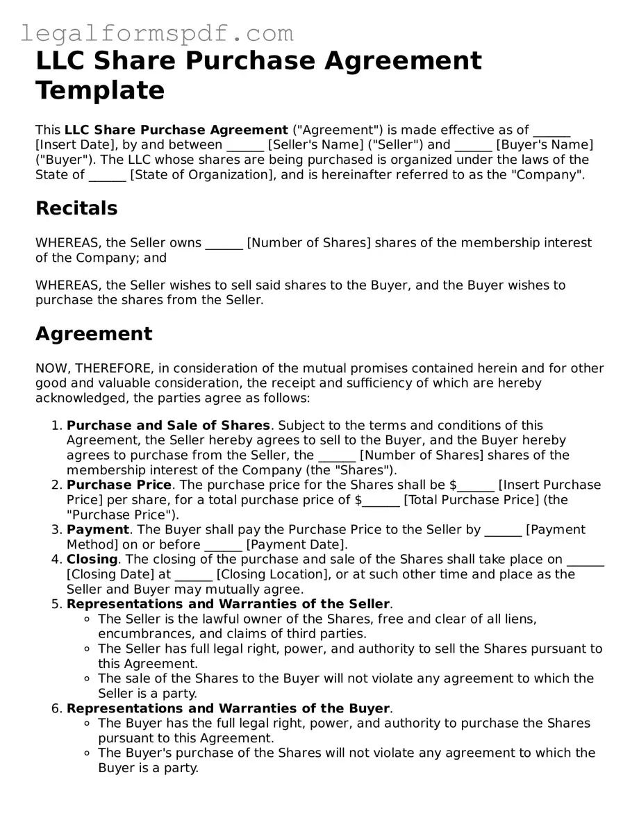 Official LLC Share Purchase Agreement Document