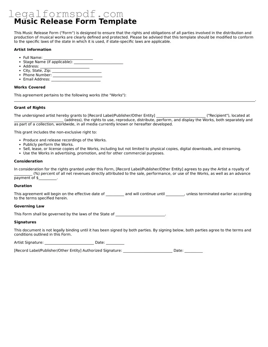 Official Music Release Document