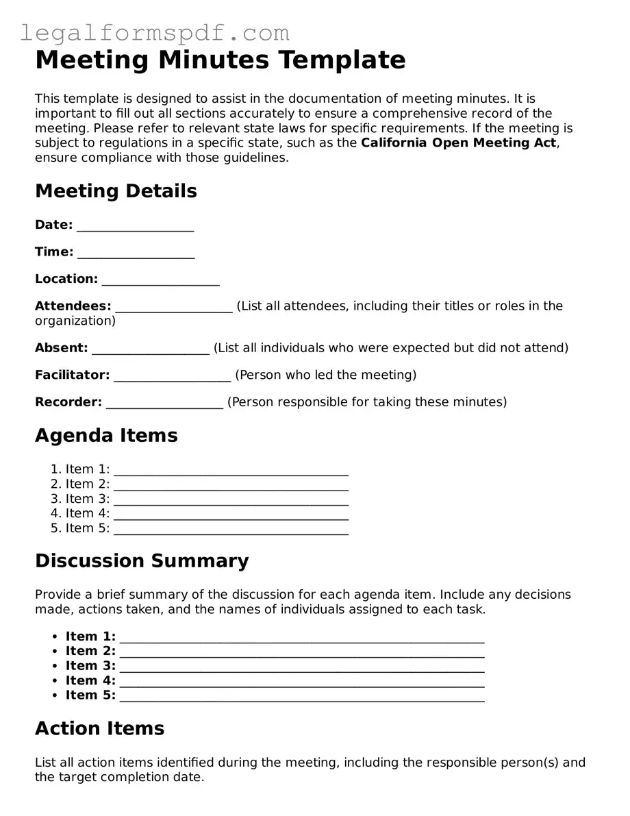 Official Meeting Minutes Document