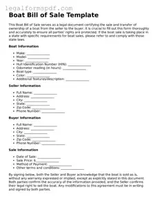 Official Boat Bill of Sale Document