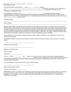Fillable  Quitclaim Deed Document for Ohio