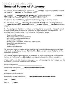 Official Power of Attorney Document