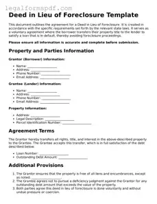 Official Deed in Lieu of Foreclosure Document