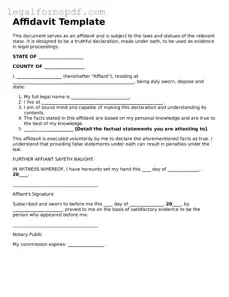 Official Affidavit Document